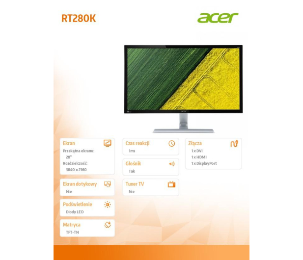 Acer RT280KBMJDPX czarny 4K - 347256 - zdjęcie 5